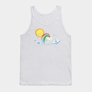 Crouching Sunshine Hidden Rainbow Tank Top